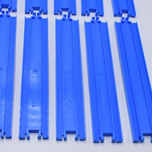 2001 Tony Plarail Thomas & Friends 15 x Blue Straight Plastic Tracks Vintage - Picture 5 of 9